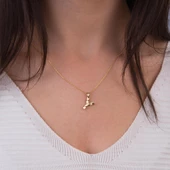 14 Ayar Altın Y Harfi Kolye Ucu 0.57 gr thumbnail 2