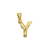 14 Ayar Altın Y Harfi Kolye Ucu 0.57 gr thumbnail 4