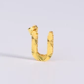 14 Ayar Altın Ü Harfi Kolye Ucu 0.69 gr thumbnail 1
