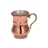 Turna Bakır Kordonlu Maşrapa Makine Dövme 250 Ml Kırmızı Turna0488-1 - 1