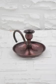 Turna Bakır Alem Mumluk & Şinanay & El Şamdanı Bakır Kulp Düz Oksit - 3