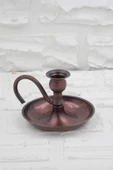 Turna Bakır Alem Mumluk & Şinanay & El Şamdanı Bakır Kulp Düz Oksit - 2