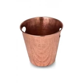 Turna Bakır Mercan Buz Kovası 24 Cm El Dövme Kırmızı Turna2552-1 - 4