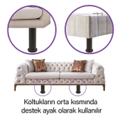 2 Adet Modül Ayarlanabilir Destek Ayağı 15 X 23 Cm Siyah Ayak Mobilya Kanepe Baza Koltuk Ünite Ayakları - 4