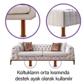 8 Adet Modül Ayarlanabilir Destek Ayağı 15 X 23 Cm Kahverengi Ayak Mobilya Kanepe Baza Koltuk Ünite Ayakları - 4