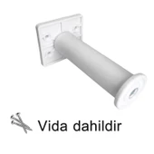 Modül Ayarlanabilir Destek Ayağı 15 X 23 Cm Beyaz Ayak Mobilya Kanepe Baza Koltuk Ünite Ayakları - 5