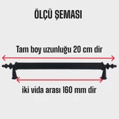 20 Adet Erciyes kulp Siyah 160 mm Kulp Mobilya Mutfak Dolabı Çekmece Dolap Kapak Kulpu Kulbu Metal Kulpları - 3