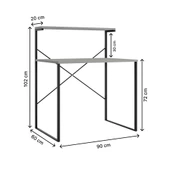 Eportatif Raflı Çalışma Masası 60x90 Ofis Masası Ders Masası Çok Amaçlı Çalışma Masası Beyaz 1309 - 7