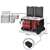 ICECO K75D 12/24Volt 75Lt Akülü/Kablolu/ Çift Bölmeli Kompresörlü Outdoor Oto Buzdolabı/Dondurucu (Akü Dahil Değildir) - 5