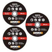 WORX WA6076.3 WX801 İçin 76x10mm 3 Adet Metal ve PVC Kesme Taşı - 3