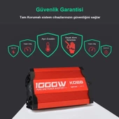 KOBB KBN1000 12V/220V 1000Watt Tam Sinüs Dönüştürücü İnvertör - 8