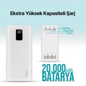Polham Ttec 22.5W 20000mAh Dahili Kablolu Powerbank, USB A, Type C ve Micro USB Kablolu Ultra Hızlı - 2