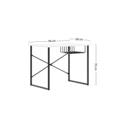 Eportatif Bilgisayar Masası Raflı Çalışma Laptop Masası Beyaz 1342 - 1