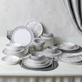 Keramika Keraart Silver Bloom Yemek Takımı 24 Parça 6 Kişilik 21469-70-71 thumbnail 4