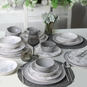 Keramika Keraart Silver Bloom Yemek Takımı 24 Parça 6 Kişilik 21469-70-71 thumbnail 5