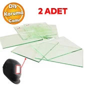 Colormatik Kaynak Baş Maskesi Dış Camı 114x9 mm El Tipi Kaynak Maske Yedek Cam 2 Adet - 1