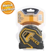 İngco Metal Metre 5 m x 19 mm Şerit Metre Sarı Renk Düğmeli Ölçüm Ölçme Bükülebilir HSMT880521E - 1