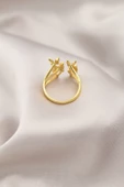 Gold Renk Metal Kelebek Model Kadın Yüzük - TJ-BYK2191 - 2