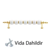 5 Adet İnci Kulp 128 mm Altın Gold Mutfak Kulpu Çekmece Dolap Kapak Kulbu Metal Mobilya Dolabı Kulpları - 4