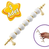 5 Adet İnci Kulp 128 mm Altın Gold Mutfak Kulpu Çekmece Dolap Kapak Kulbu Metal Mobilya Dolabı Kulpları - 1