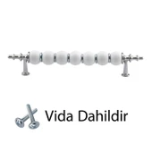 12 Adet İnci Kulp 128 mm Krom Mutfak Kulpu Çekmece Dolap Kapak Kulbu Metal Mobilya Dolabı Kulpları thumbnail 4