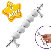 5 Adet İnci Kulp 96 mm Krom Mutfak Kulpu Çekmece Dolap Kapak Kulbu Metal Mobilya Dolabı Kulpları thumbnail 1