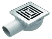 47H0026000000007-Hüppe MasterX Yalıtımsız Noktasal Su Gideri 15x15 Mat Yandan - 1