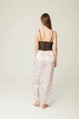 Saten Ashley Sabahlık Büstiyer Pantolon 3'lü Takım Heart - 4