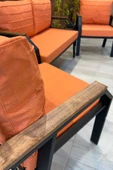 UFUK HOME Kavacık 2 1 1 Turuncu Bahçe Takımı, Bahçe Mobilyası, Balkon Takımı, Kiremit Bahçe Çay Seti - 3