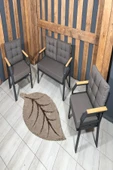 UFUK HOME Kavacık 2 1 1 Masa Koyu Kahve Bahçe Mobilyası, Balkon Çay Seti, Bahçe Koltuk Takımı, Balkon Takımı - 3