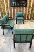 UFUK HOME Kavacık 2 1 1 Yeşil Bahçe Takımı, Bahçe Mobilyası, Balkon Takımı, Yeşil Bahçe Çay Seti - 2