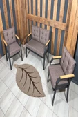 UFUK HOME Kavacık 2 1 1 Masa Açık Kahve Bahçe Mobilyası, Balkon Çay Seti, Bahçe Koltuk Takımı, Balkon Takımı - 3