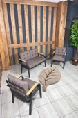UFUK HOME Kavacık 2 1 1 Masa Açık Kahve Bahçe Mobilyası, Balkon Çay Seti, Bahçe Koltuk Takımı, Balkon Takımı - 2