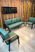 UFUK HOME Kavacık 3 1 1 Yeşil Bahçe Takımı, Bahçe Mobilyası, Bahçe Masa Takımı, Balkon Bahçe Mobilyaları - 4