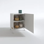 Kenzlife mutfak dolabı mine 048X030X032 byz kapaklı ayaklı banyo evrak ofis kitaplık ayakkabılık kiler - 2