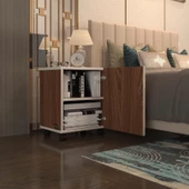 Kenzlife mutfak dolabı mine 048*030*032 cvz kapaklı tekerlekli banyo evrak ofis kitaplık ayakkabılık kiler - 5