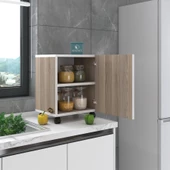 Kenzlife mutfak dolabı mine 048*030*032 crd kapaklı tekerlekli banyo evrak ofis kitaplık ayakkabılık kiler - 4