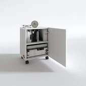 Kenzlife mutfak dolabı mine 048X030X032 byz kapaklı tekerlekli banyo evrak ofis kitaplık ayakkabılık kiler - 3