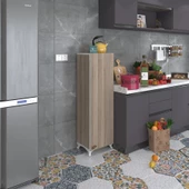Kenzlife mutfak dolabı mine 128*030*032 crd kapaklı ayaklı banyo evrak ofis kitaplık ayakkabılık kiler - 1