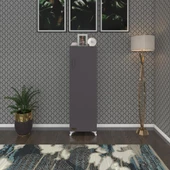 Kenzlife mutfak dolabı mine 128*030*032 gri kapaklı ayaklı banyo evrak ofis kitaplık ayakkabılık kiler - 5