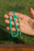 Bilek Boy Pastel Yeşili Sıkma Kehribar Tesbih - 3
