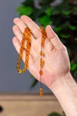 Yusuf Cevher Ustadan Gold Sarı Ateş Kehribar Tesbih - 3