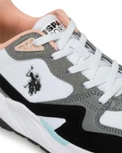 U.s. Polo Assn. Husky Wmn 4Fx Kadın Beyaz-Siyah-Somon Sneaker Ayakkabı - 7
