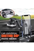 Araç içi Telefon Tutucu Ayarlanabilir Uzayablen Karbon Görünümlü Vantuzlu Cam ve Torpido için Uygun - 8