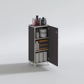 Kenzlife mutfak dolabı zehra 088*030*032 gri kilitli ayaklı banyo evrak ofis kitaplık ayakkabılık kiler thumbnail 2