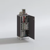 Kenzlife mutfak dolabı zehra 088*050*032 gri kilitli ayaklı banyo evrak ofis kitaplık ayakkabılık kiler thumbnail 2