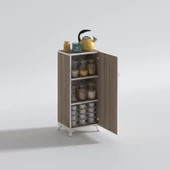 Kenzlife mutfak dolabı zehra 088*050*032 crd kilitli ayaklı banyo evrak ofis kitaplık ayakkabılık kiler thumbnail 1