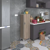 Kenzlife mutfak dolabı zehra 128*030*032 crd kilitli ayaklı banyo evrak ofis kitaplık ayakkabılık kiler thumbnail 5