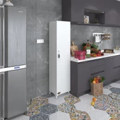 Kenzlife mutfak dolabı zehra 168*030*032 byz kilitli ayaklı banyo evrak ofis kitaplık ayakkabılık kiler thumbnail 4