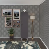 Kenzlife mutfak dolabı zehra 168*030*032 gri kilitli ayaklı banyo evrak ofis kitaplık ayakkabılık kiler - 5